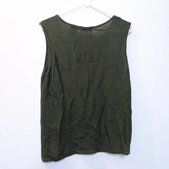 White Stag Green Woven Tank Top, Women's Large 12/14 - Picture 7 of 7